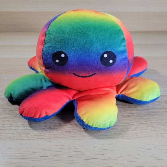 Goffa Rainbow Octopus Plush Stuffed Animal 11" Happy Colorful Soft Cuddle Toy - Picture 1 of 6